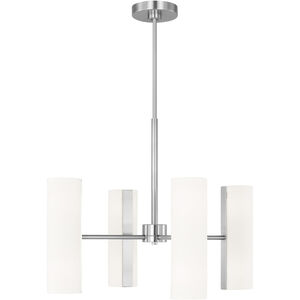 Drew & Jonathan Capalino 8 Light 24 inch Brushed Steel Chandelier Ceiling Light