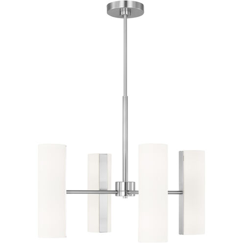 Drew & Jonathan Capalino 8 Light 24 inch Brushed Steel Chandelier Ceiling Light