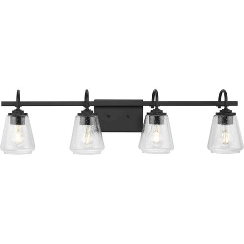 Martenne 4 Light 31.87 inch Matte Black Bathroom Vanity Light Wall Light