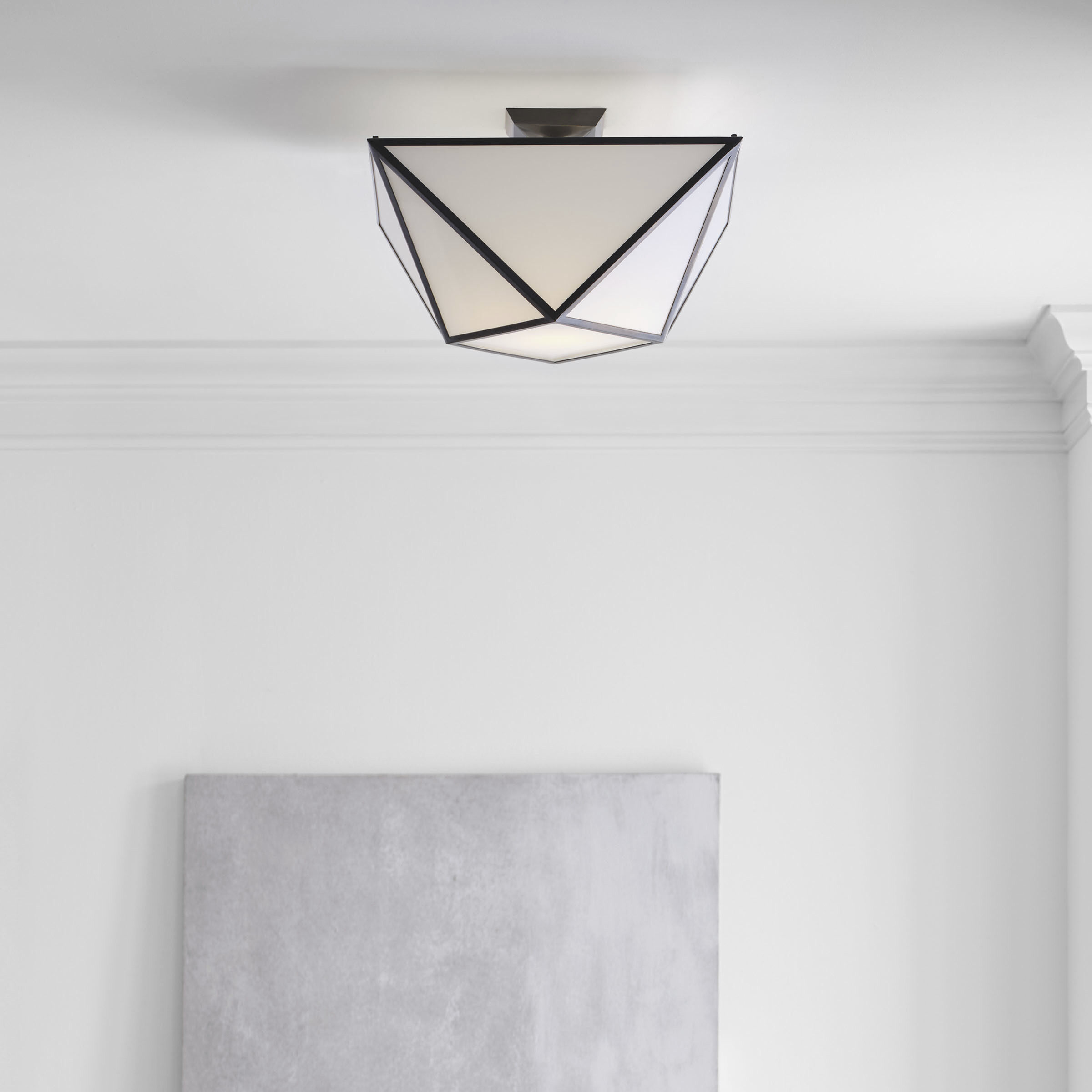 Julie Neill Lorino LED 20 inch Bronze Semi-Flush Mount Ceiling Light, Large