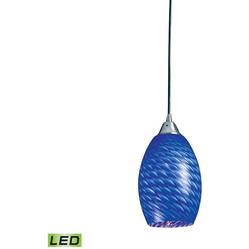 Block Island LED 6 inch Satin Nickel Mini Pendant Ceiling Light