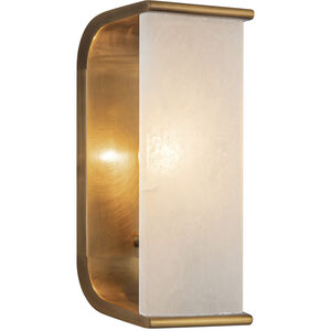 Abbott 1 Light 4.25 inch Vintage Brass and Alabaster Bath Vanity Wall Light