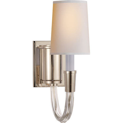 Thomas O'Brien Vivian 1 Light 4 inch Polished Nickel Single Sconce Wall Light in Natural Paper