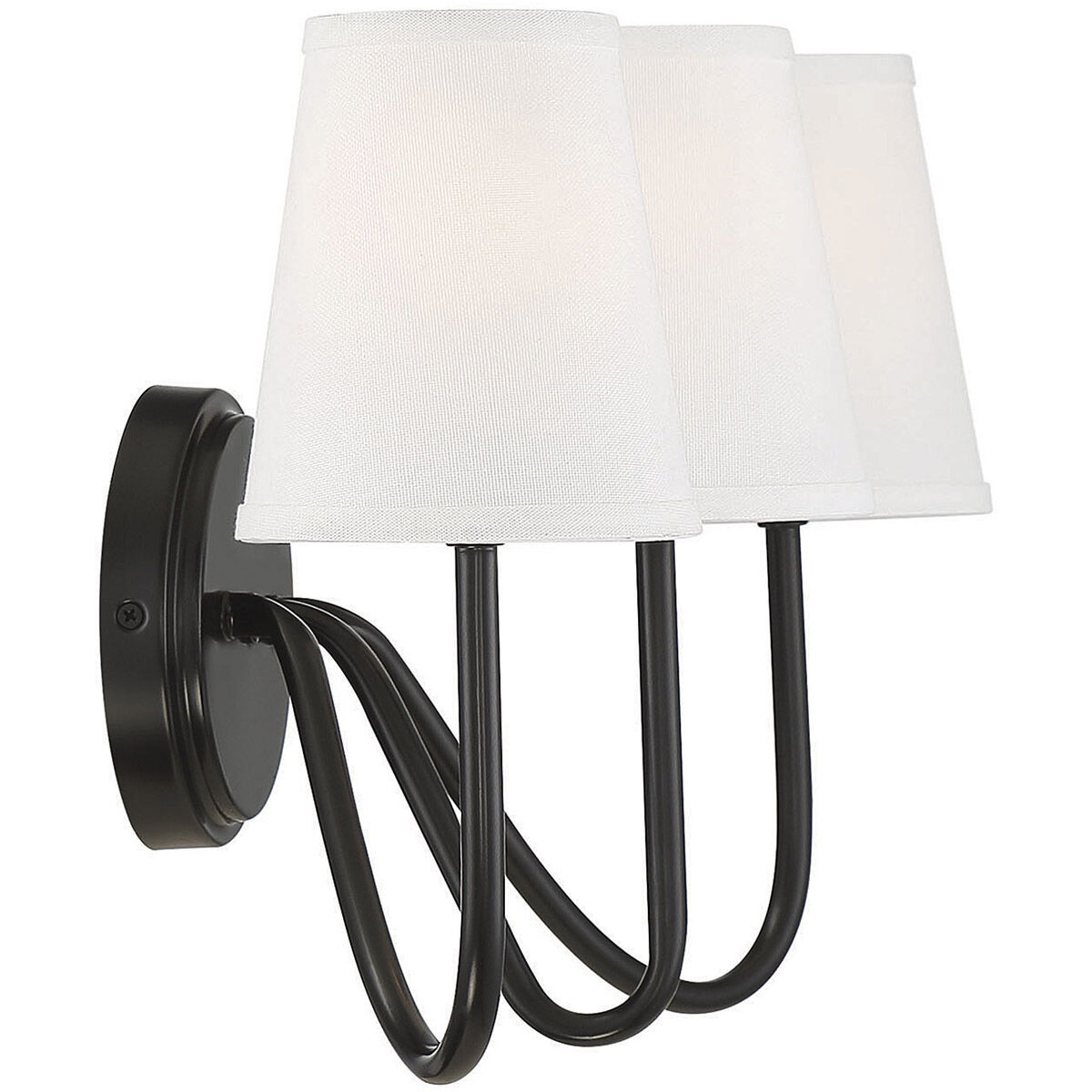 Modern 3 Light 20 inch Oil Rubbed Bronze Wall Sconce Wall Light