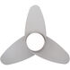 Slant 36 inch Brushed Steel with Silver Blades Ceiling Fan
