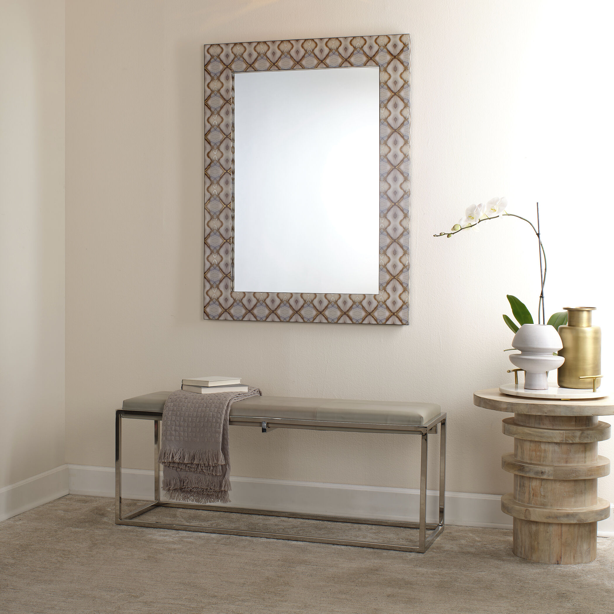 Kaleidoscope 48 X 36 inch Blue Mirror