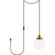 Lye 1 Light 8 inch Brass Pendant Ceiling Light