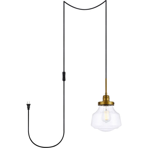 Lye 1 Light 8 inch Brass Pendant Ceiling Light