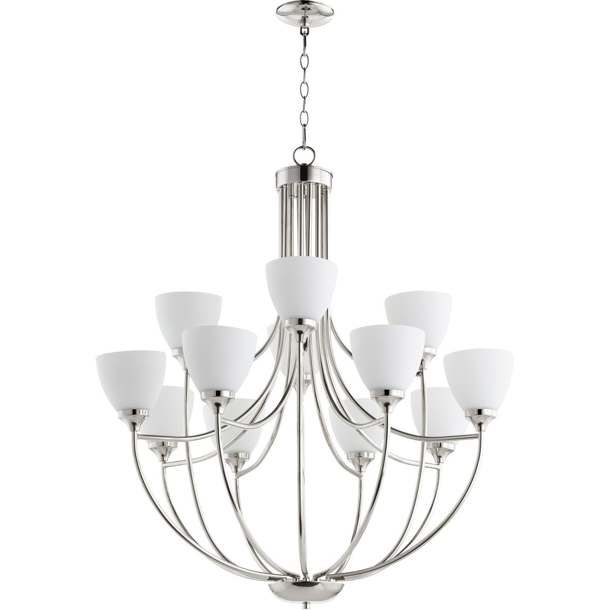 Enclave 12 Light 35 inch Polished Nickel Chandelier Ceiling Light