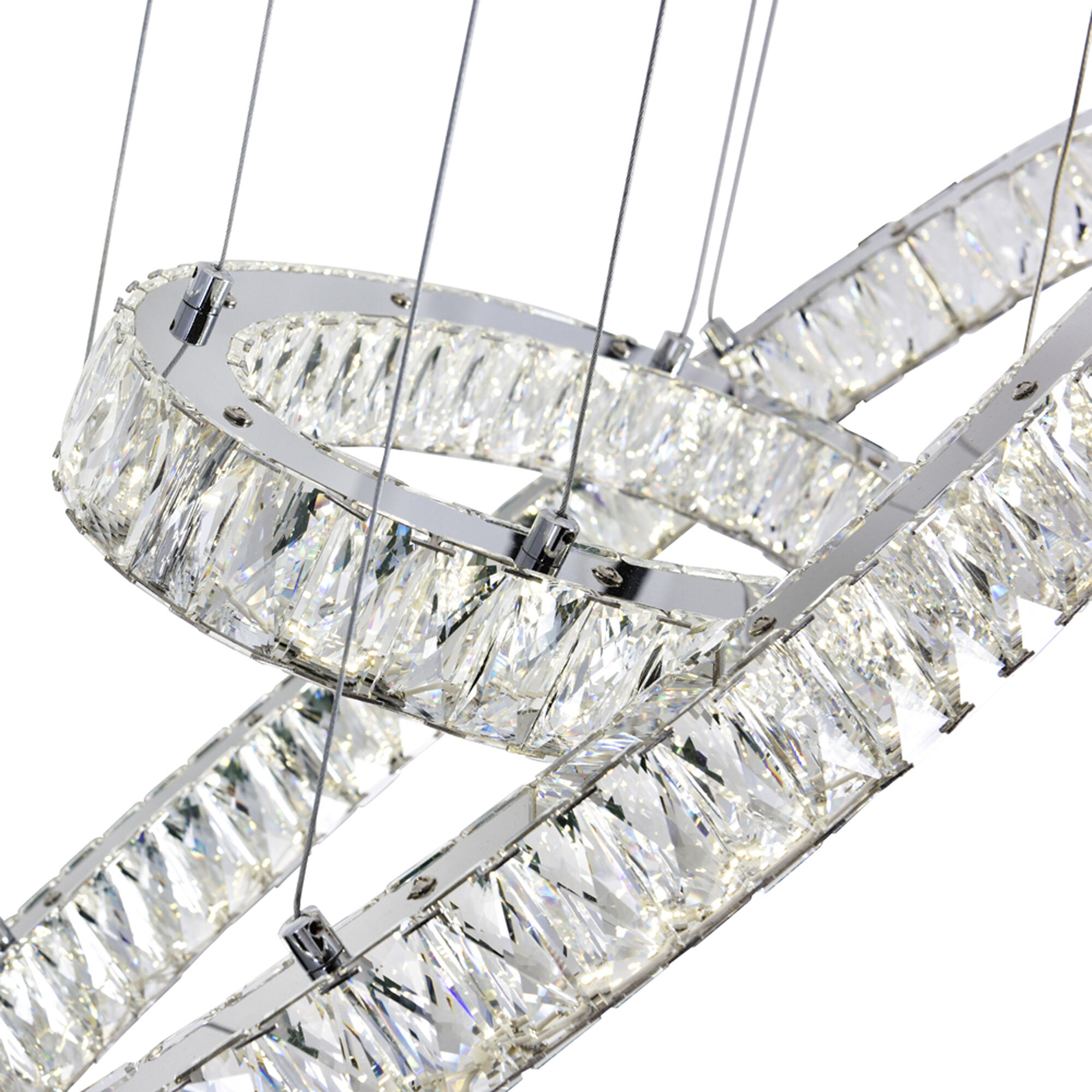 Florence LED 15 inch Chrome Chandelier Ceiling Light