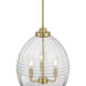 Miravelle 3 Light 13 inch Vintage Brass Pendant Ceiling Light