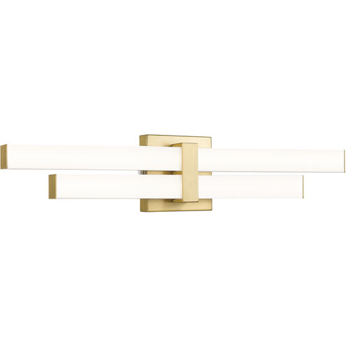Zane LED 25 inch Modern Gold Vanity Wall Light