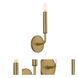 Mavisten Edition Carbonia LED 5.25 inch Lacquered Burnished Brass Wall Sconce Wall Light