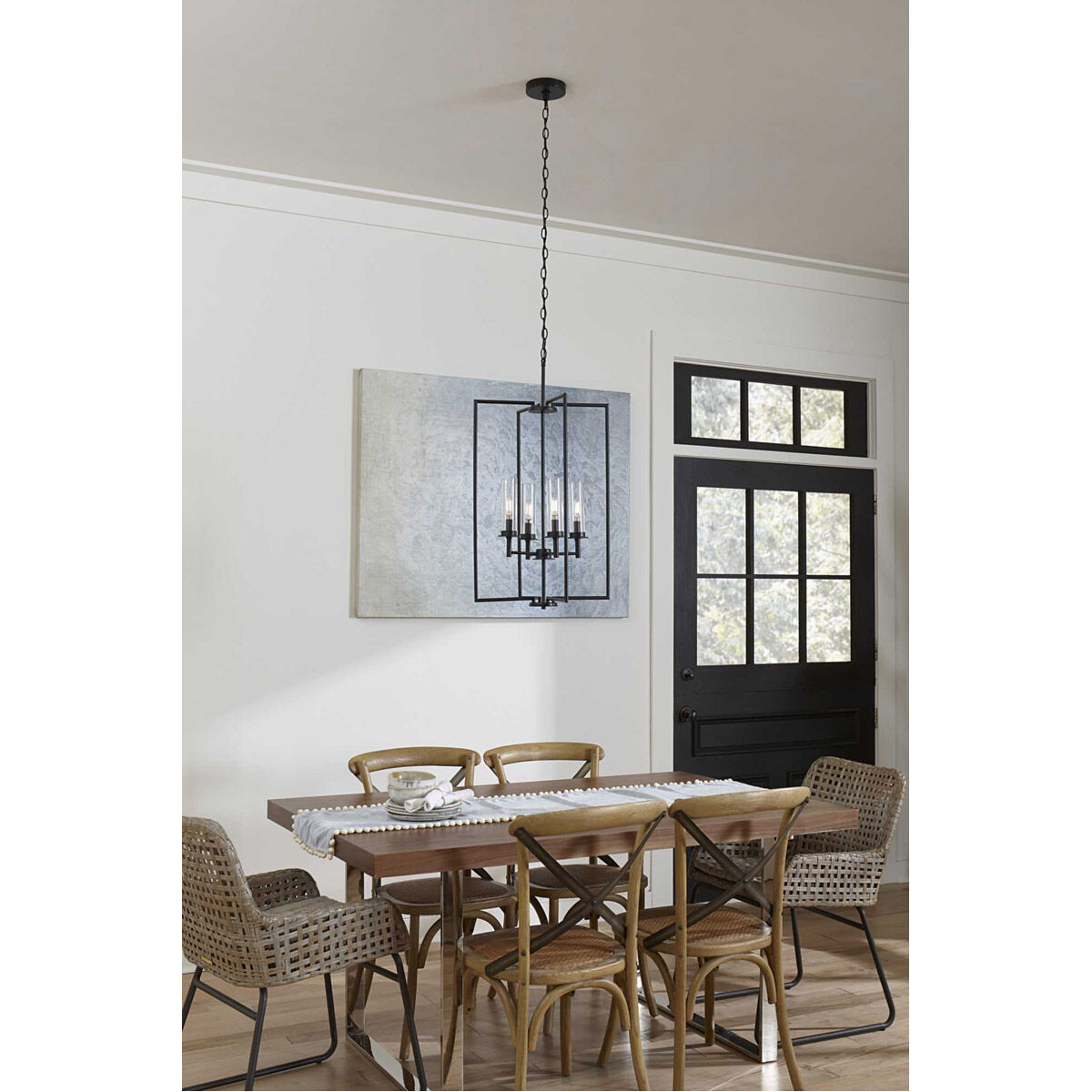Kellwyn 4 Light 18 inch Matte Black Foyer Pendant Ceiling Light