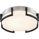 Bezel Set LED 15 inch Coal With Brushed Nickel Flush Mount Ceiling Light