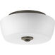 Leap 2 Light 14 inch Antique Bronze Flush Mount Ceiling Light