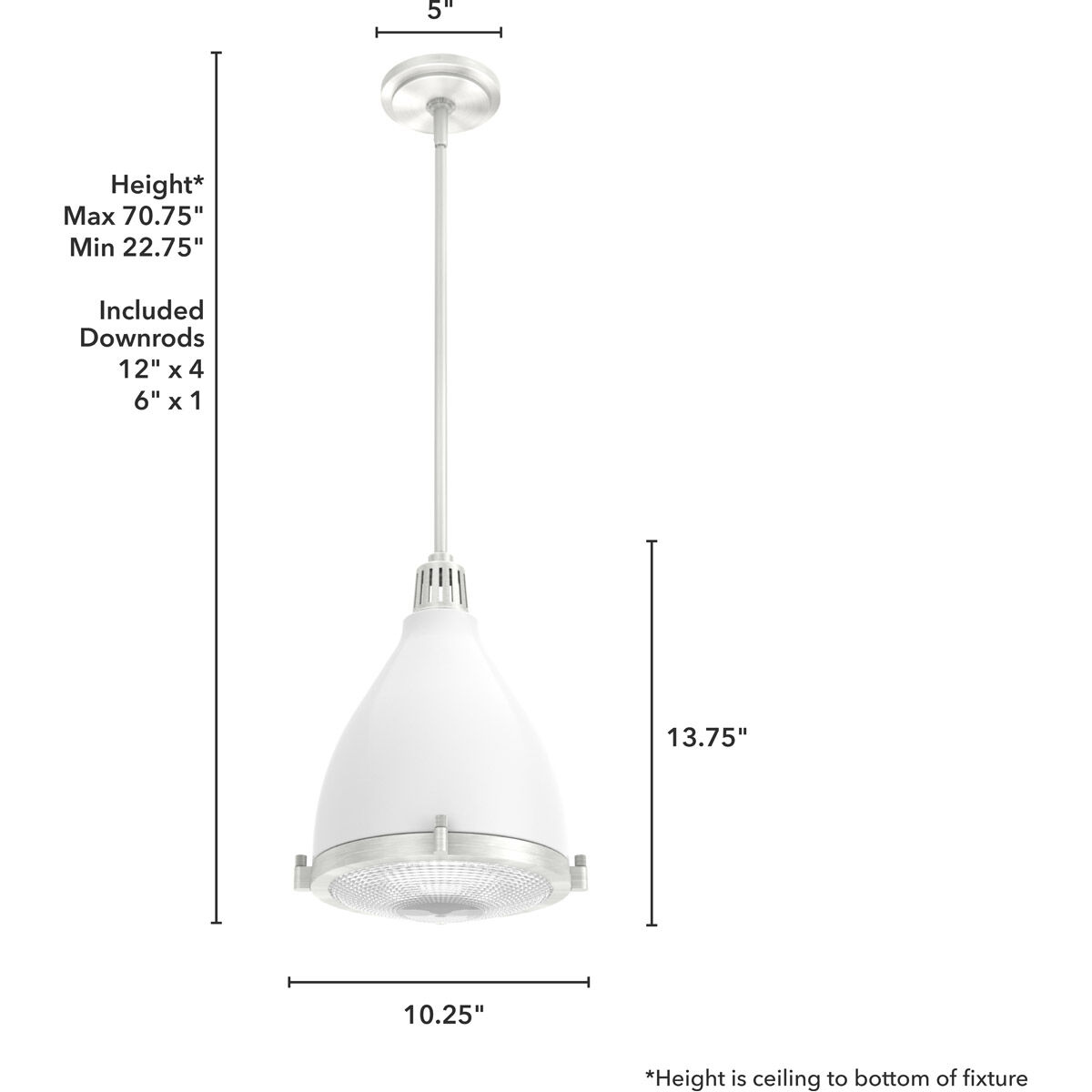 Bluff View 1 Light 10.25 inch Fresh White Pendant Ceiling Light