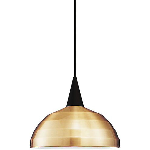 Cosmopolitan 1 Light 12 inch Black Pendant Ceiling Light in 100, Copper, J Track