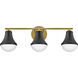 Haddie LED 24 inch Black Bath Light Wall Light