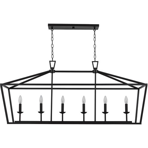 Lacey 6 Light 49 inch Rubbed Oil Bronze Pendant Ceiling Light