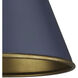 Pierrepont 1 Light 16 inch Hiroshi Dark Blue Pendant Ceiling Light, Small