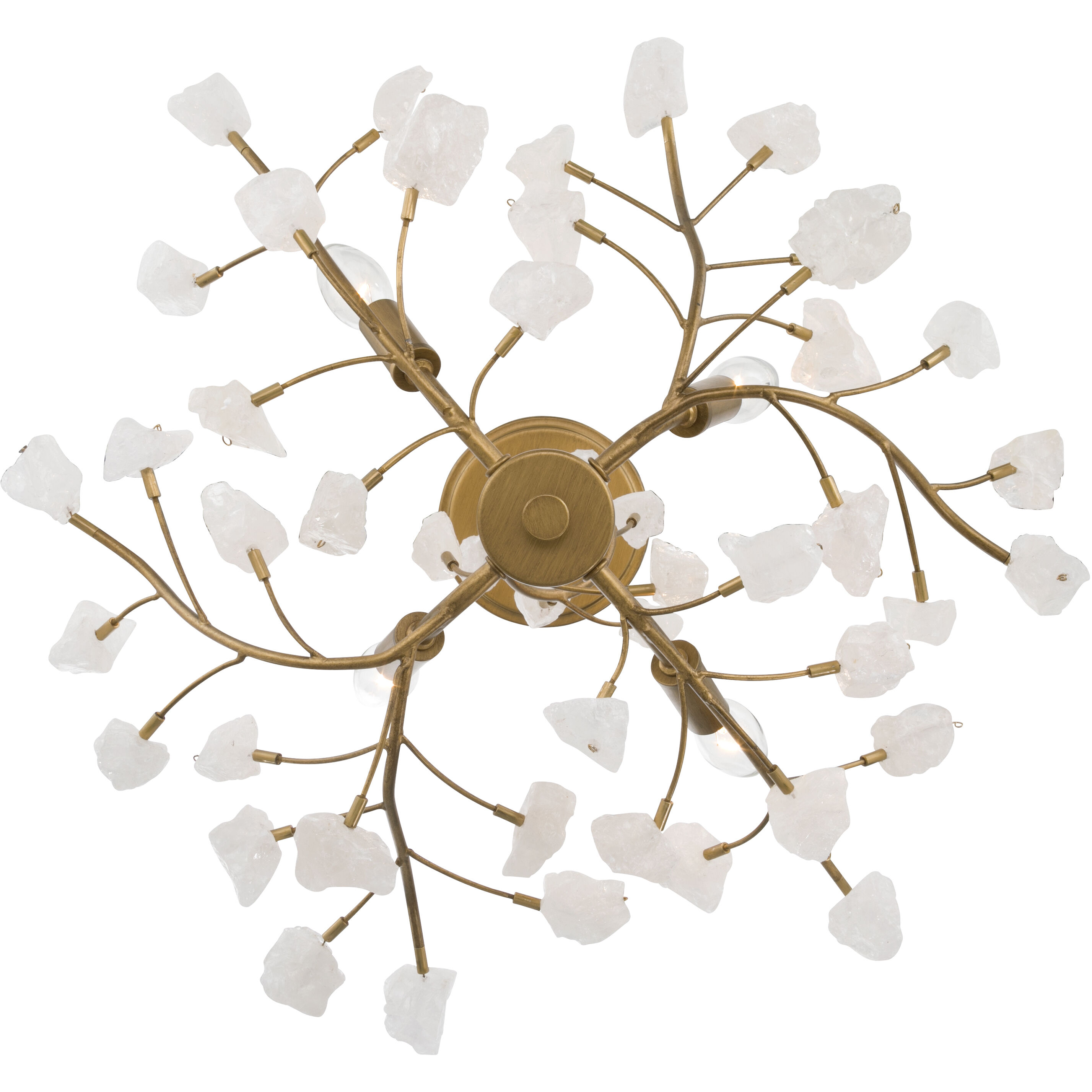 Ramus 4 Light 22 inch Painted Legacy Brass Semi-Flush Mount Ceiling Light