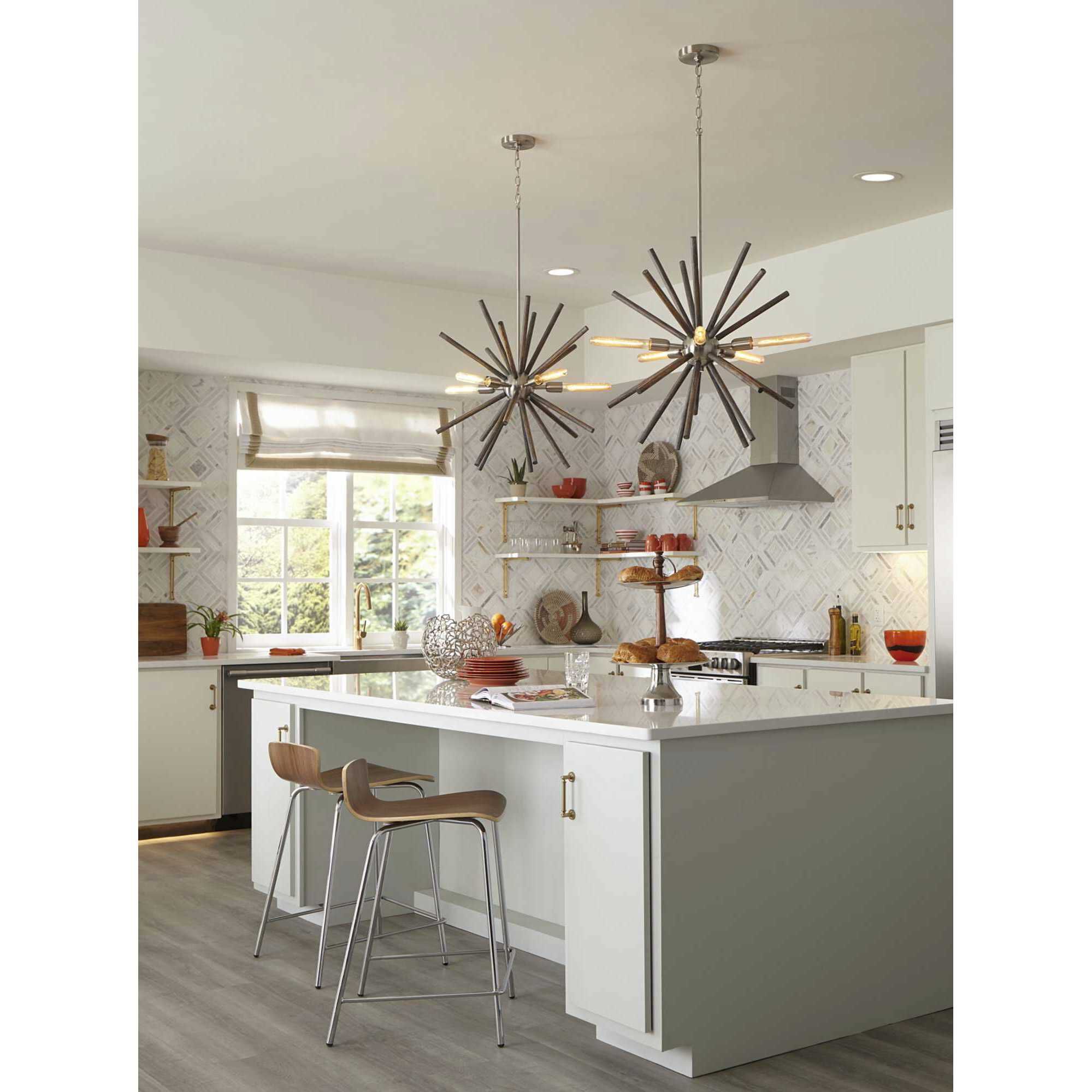 Thorpe 5 Light 28 inch Brushed Nickel Chandelier Ceiling Light