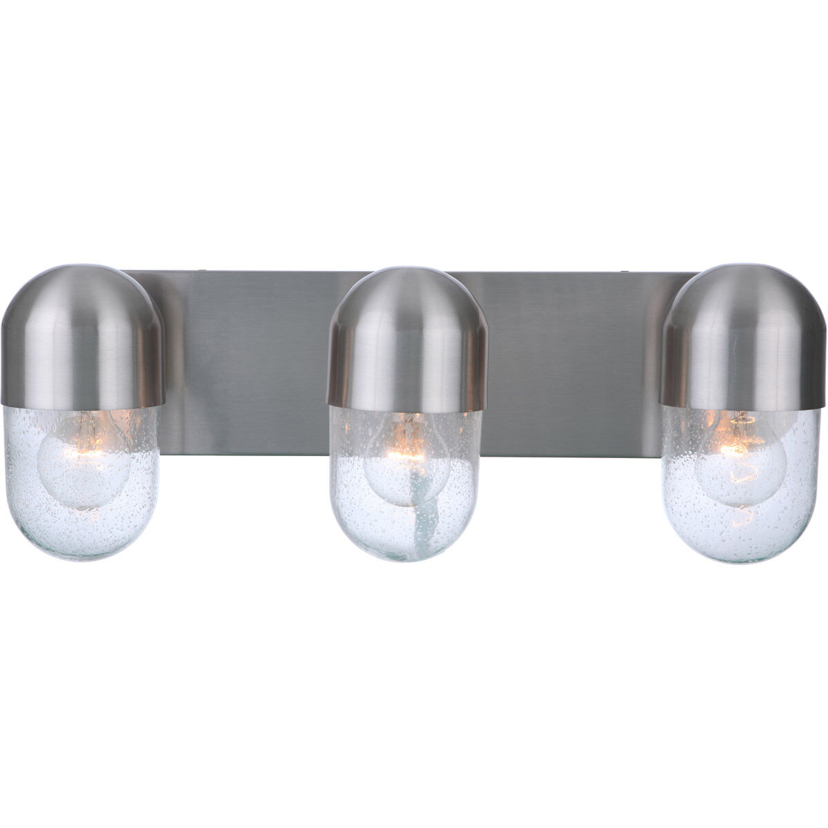 Pill 3 Light 22.5 inch Brushed Polished Nickel Vanity Light Wall Light