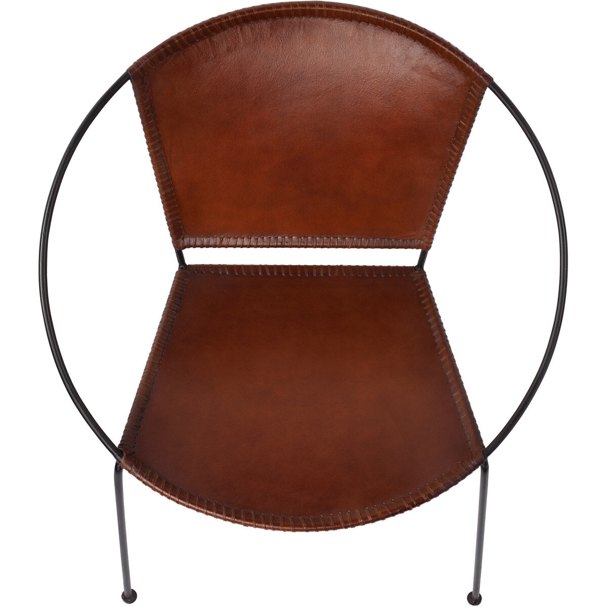 Milo Brown Leather Accent Chair
