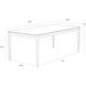 Queens 78.75 X 39.25 inch White / Smoke Grey Dining Table