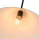 Baltic LED 15 inch Black and Brushed Brass Pendant Ceiling Light