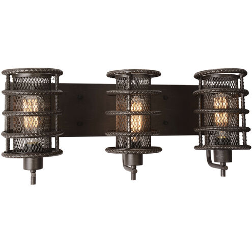 Darya 3 Light 24 inch Brown Wall Light