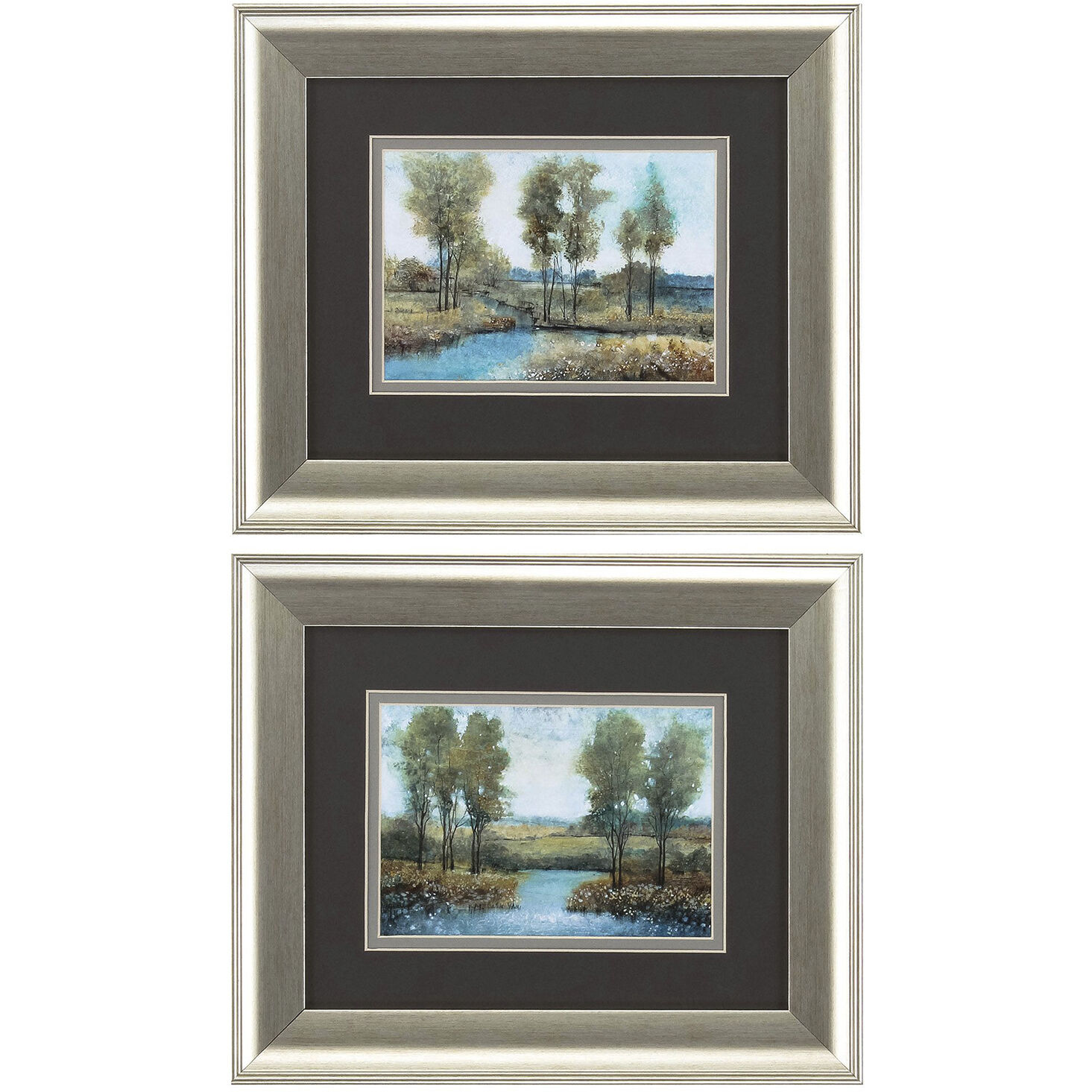 Landscapes Blue and Neutral Framed Art, Propac