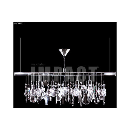 Contemporary 5 Light 38 inch Silver Crystal Chandelier Ceiling Light