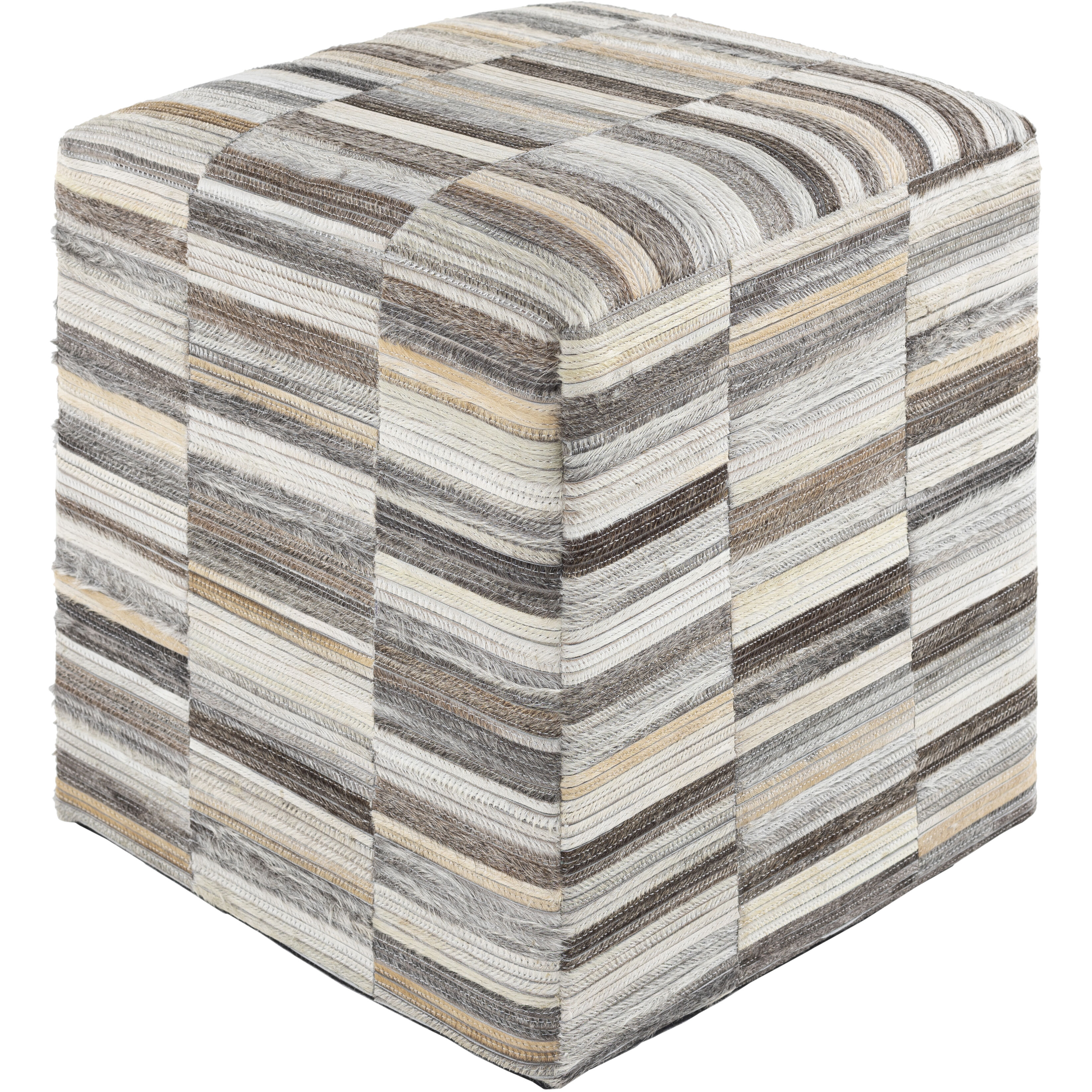 Zander 18 inch Black Ottoman