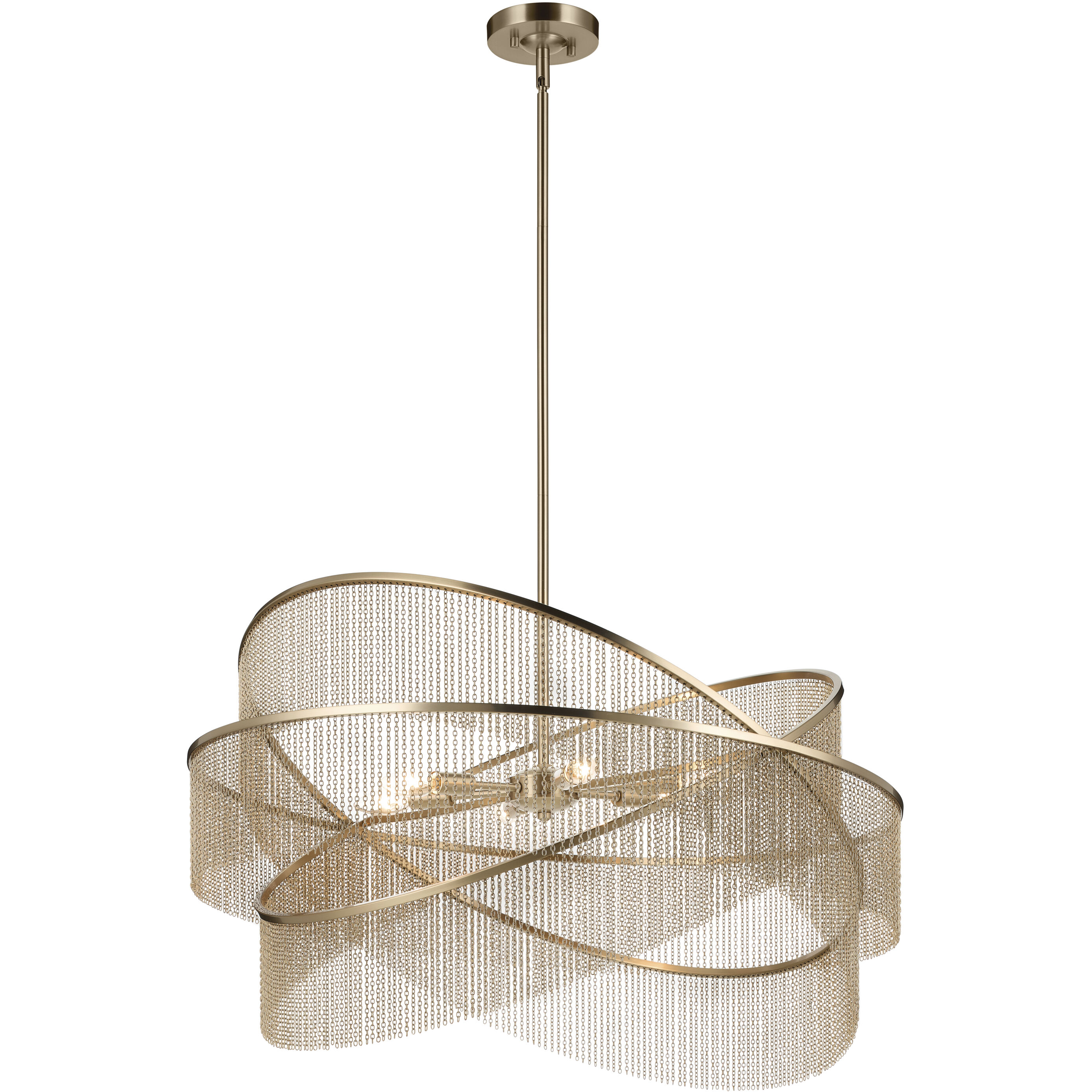 Khaite 6 Light Champagne Bronze Chandelier Ceiling Light