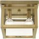 Milford 2 Light 8 inch Antique Brass Flush Mount Ceiling Light