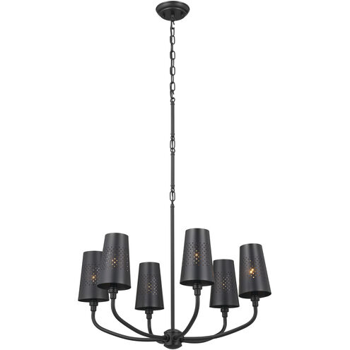 Adeena 6 Light 26.75 inch Black Chandelier Ceiling Light
