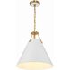 Xavier 3 Light 16 inch Vibrant Gold Pendant Ceiling Light