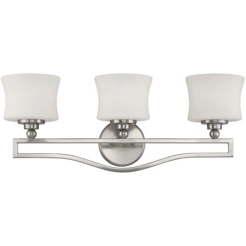 Terrell 3 Light 25.75 inch Satin Nickel Vanity Light Wall Light