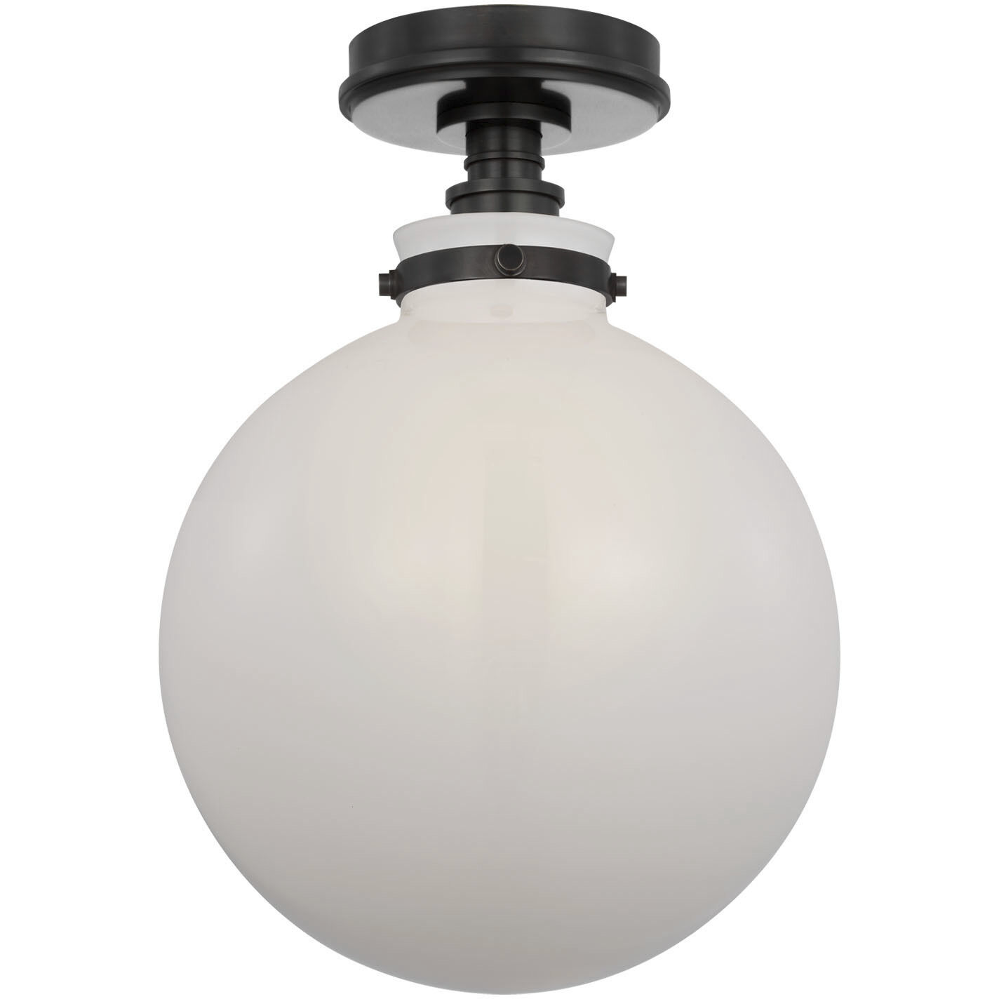 Chapman & Myers Parkington LED 10 inch Bronze Globe Flush Mount Ceiling Light