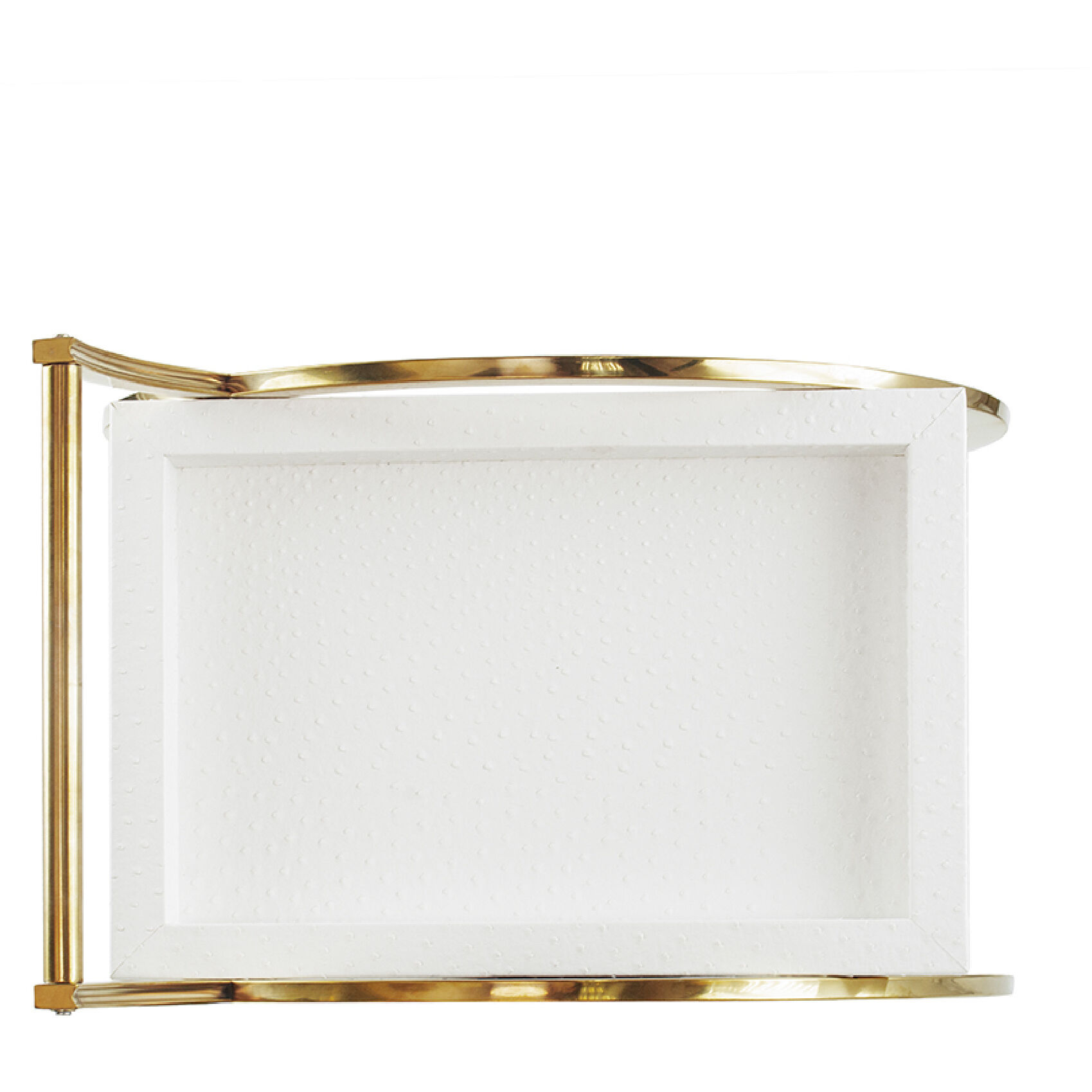 Luxe White/Gold Bar Cart