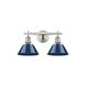 Orwell 2 Light 18 inch Pewter Bath Vanity Wall Light in Navy