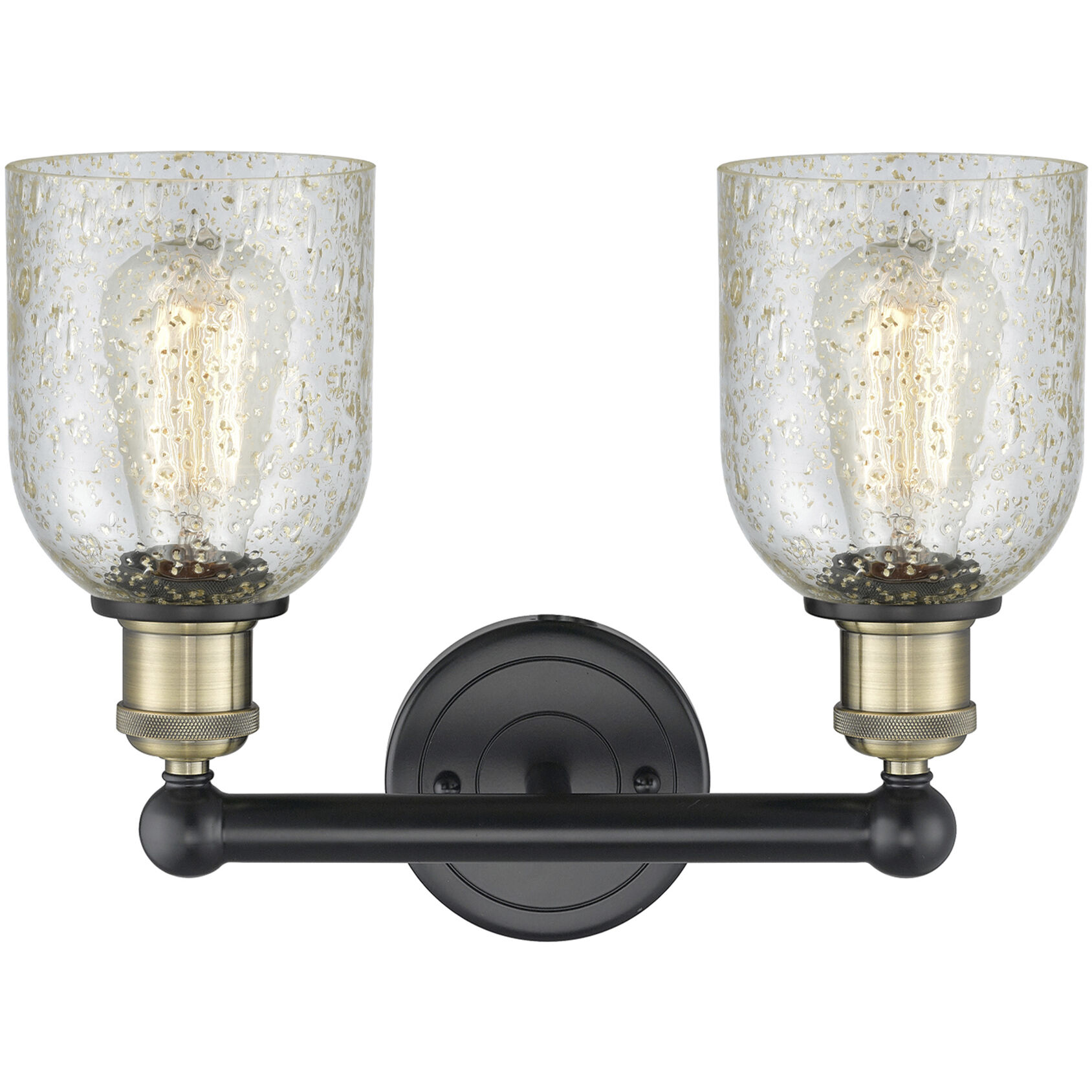 Caledonia 2 Light 14 inch Black Antique Brass Bath Vanity Light Wall Light in Mica