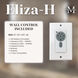 Atlas Eliza-H 56 inch Gloss White with Walnut Tone Blades Flush Mount Ceiling Fan, Atlas