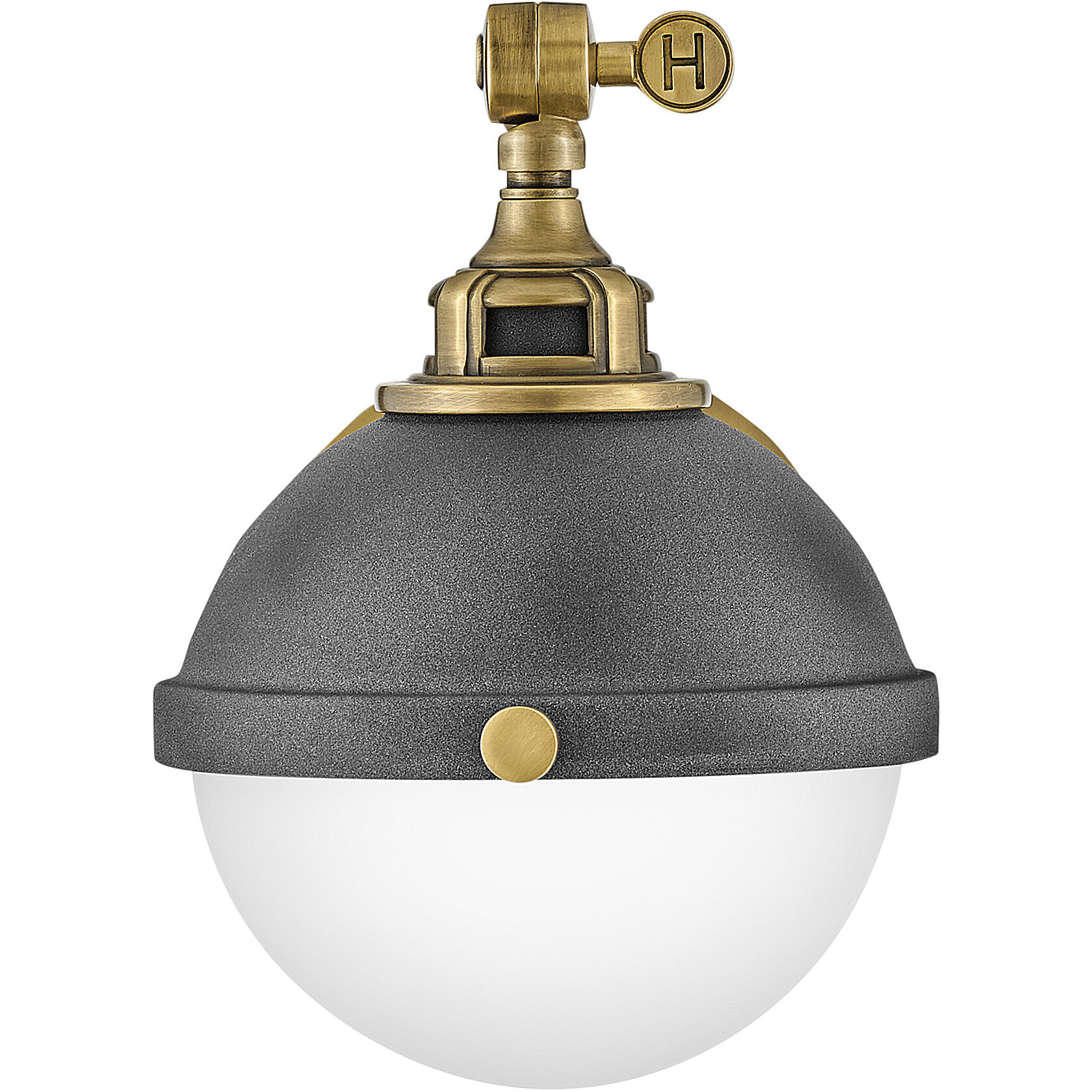 Fletcher 1 Light 7 inch Aged Zinc with Heritage Brass Indoor Wall Sconce Wall Light