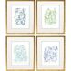 Architectural Collection Blue Framed Art