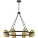 Andover 8 Light 35 inch Mediterranean Bronze and Riviera Brass Chandelier Ceiling Light