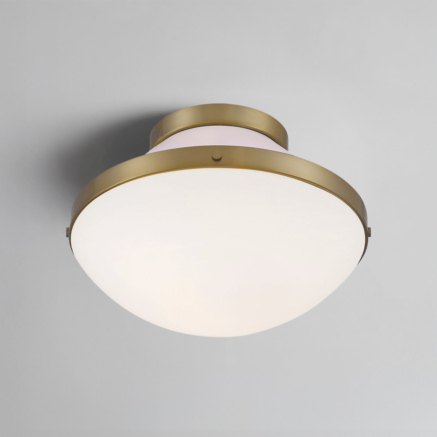 Xander 1 Light 12.25 inch Vibrant Gold Flush Ceiling Light in Vibrant Gold and Blush