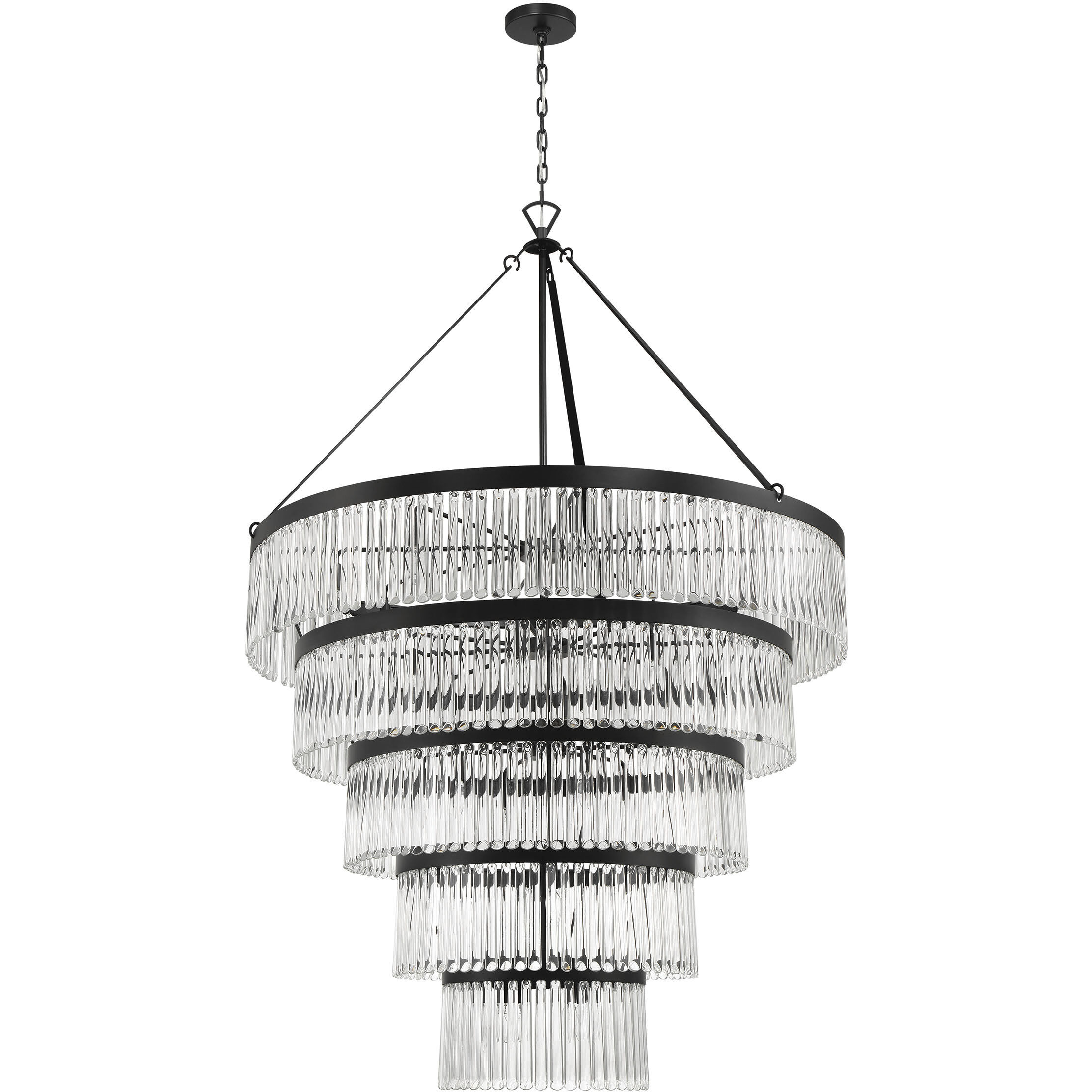 Emory 30 Light 48 inch Black Forged Chandelier Ceiling Light